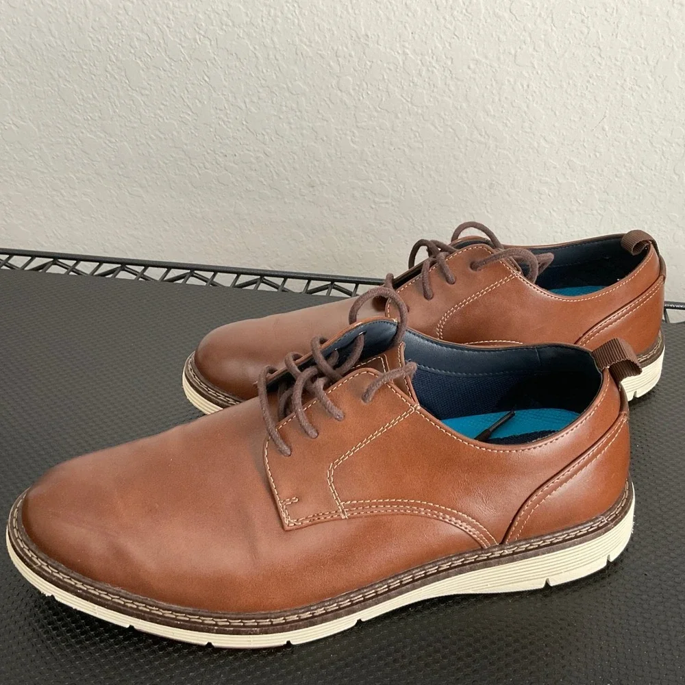 Dockers Easedale Brown Mens Oxford Shoes 10.5M 90-81502 Supreme Comfort Lace Up